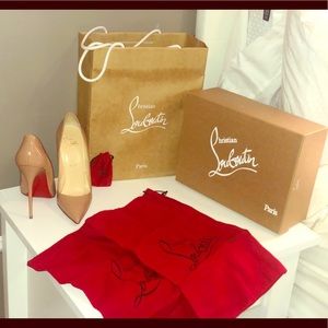 Christian Louboutin So Kate Paten leather Nude